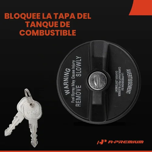 Vista 4 de A-Premium Tapa de Combustible con Cierre Tapa de Combustible 5278655AA Compatible con Dodge Jeep Ram Chrysler - Grand Caravan, Ram 1500, Caravan