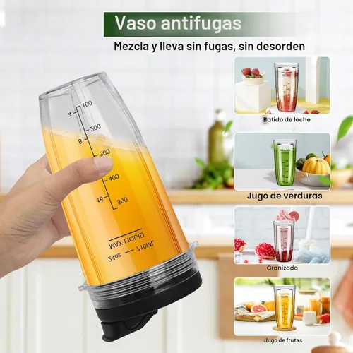 Vista 7 de Vasos de licuadora de repuesto para Ninja, vasos de licuadora Ninja de 24 onzas con tapas para llevar compatibles con Ninja BN401, BL450, BL456