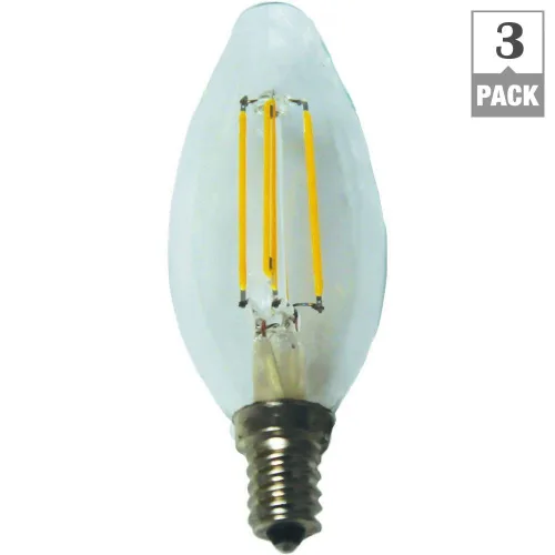 Vista 2 de Ecosmart Bombillas LED de filamento regulable B11 blanco suave equivalente a 40 W, paquete de 3