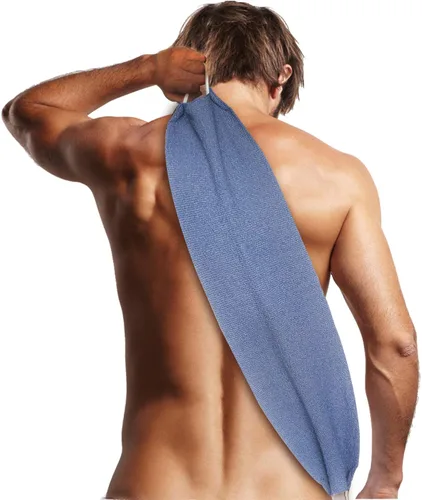 Vista 7 de Evridwear fregador de espalda exfoliante con asas a los lados para ducha limpieza corporal profunda, masajes en la piel mejorando la circulación
