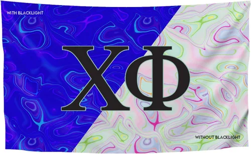 Vista 11 de Greek Club Sorority & Fraternity - Bandera de luz negra, 3 pies x 5 pies, licencia oficial, tapiz, exhibición, poliéster, pancarta de letras, CHI