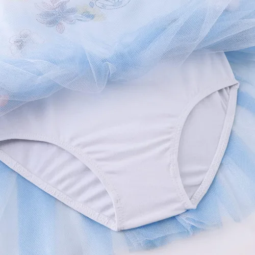Vista 6 de EQSJIU Leotardos de ballet de unicornio con tutú para niñas pequeñas, vestido de falda de tul de algodón para bailar