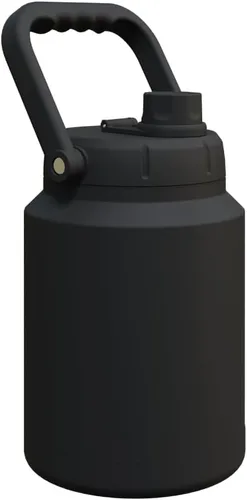 Vista 15 de Asobu Mini jarra de acero inoxidable de doble pared aislada al vacío de 33 onzas con asa de mano completa fácil de transportar y popote desplegable
