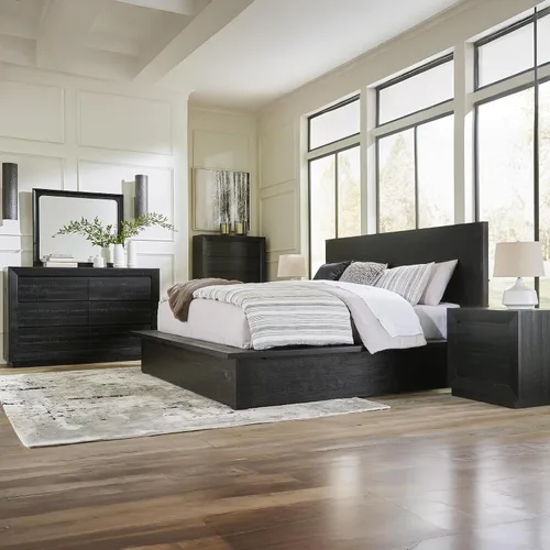 Vista 8 de Diseño de firma por Ashley Londer Mesita de noche casual con puertos USB, negro