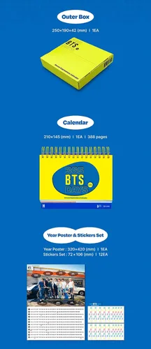 Vista 2 de BTS - Calendario de expresiones coreanas de 365 días BTS
