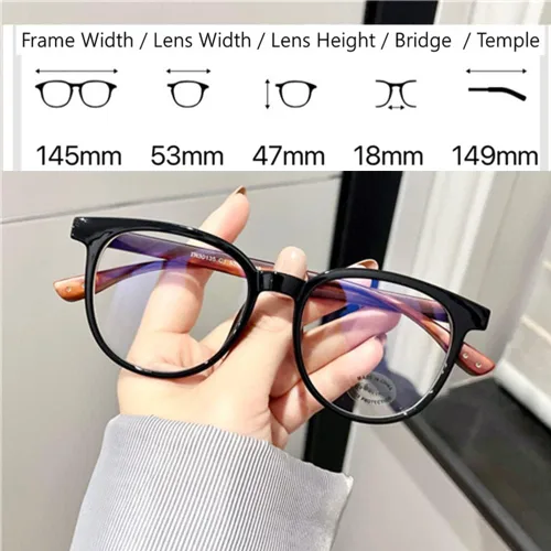Vista 2 de Gafas de bloqueo de luz azul para mujer, lentes de lectura para computadora para hombres, marco redondo retro