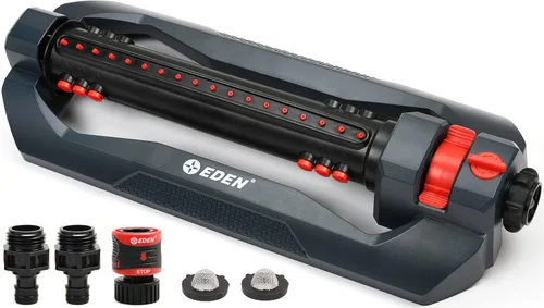 Vista 5 de Eden 94124 Aspersor de accionamiento de engranajes turbo de varios patrones más sistema de nebulización y aspersor turbo oscilante para patio grande
