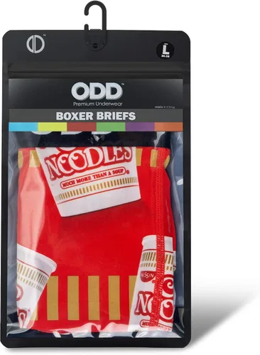 Vista 5 de Odd Sox Calzoncillos tipo bóxer divertidos para hombre, los mejores sabores de sopa de fideos ramen, estampado novedoso