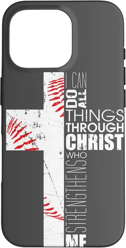 Vista 20 de Baseball Phone Case Christian Bible Verse Philippians 4:13 Case for iPhone 17
