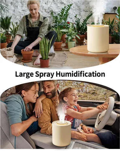 Vista 7 de Humidificador pequeño portátil, humidificadores pequeños de 50.7 fl oz para dormitorio de bebé, humidificadores portátiles de escritorio personal