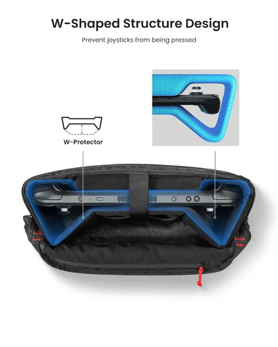 Vista 3 de tomtoc Carrying Case for Steam Deck Console Accessories Protective Shoulder Bag Pouch with Pockets Fit Console Original AC Charger Adapter Original