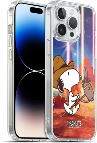 Vista 56 de Head Case Designs Funda de gel con licencia oficial de Peanuts Nebula Cactus Needles Snoopy Space Cowboy [protección de grado militar] compatible