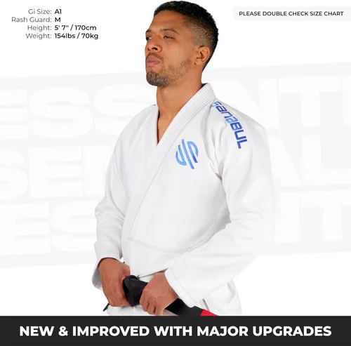 Vista 2 de Sanabul Essentials V.2 Ultra Light BJJ Jiu Jitsu Gi (ver guía especial de tallas)