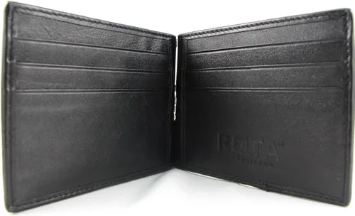 Vista 5 de Pelgio Cartera plegable delgada con clip de dinero para piel de Stingray