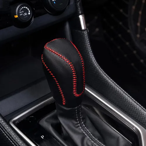 Vista 38 de Great-luck Funda Protectora de Perilla de Palanca de Cambios Automática de Cuero Genuino con Moldura, Accesorios Interiores Personalizados