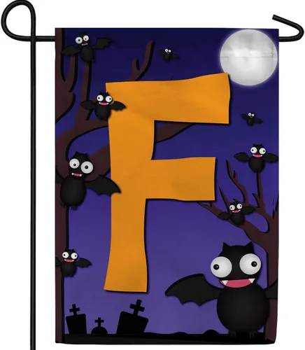 Vista 23 de Bandera de jardín con monograma de América Forever de 12.5 x 18 pulgadas, letra A de doble cara, banderas pequeñas para exteriores, fiestas, patio