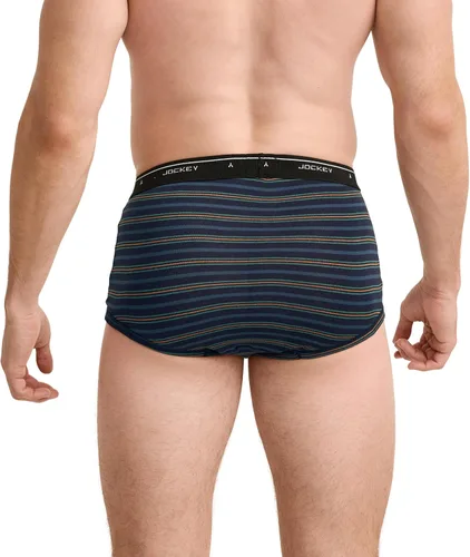 Vista 3 de Jockey Calzoncillos clásicos de tiro completo, paquete de 3, ropa interior 100% algodón para hombre Autumn Stripe
