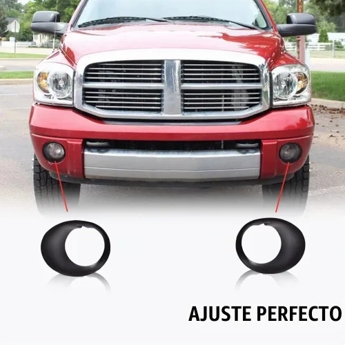 Vista 2 de PIT66 Bisel de luz antiniebla para parachoques delantero, compatible con Dodge Ram 1500/2003-2009 Dodge Ram 2500 3500 2002-2008, accesorios
