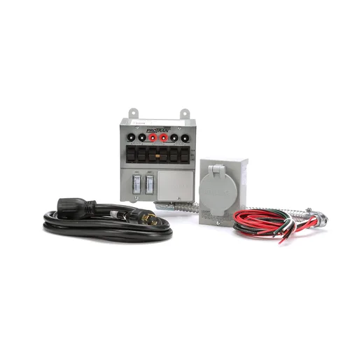 Vista 2 de Reliance Controls Corporation 31406CWK Kit de interruptor de transferencia Pro/Tran de 30 amperios y 6 circuitos para generadores (7500 vatios), gris