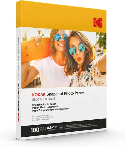 Vista 13 de KODAK Papel fotográfico brillante 4 x 6 SNAPSHOT 25 unidades, 48lb-180 g/m 0.1-0.3 fl oz (41303). Este producto no es compatible con la impresora