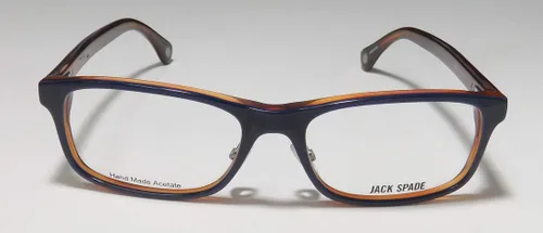 Vista 3 de Jack Spade Larson - Marco rectangular de montura completa para hombre y mujer (53-17-150, azul marino)