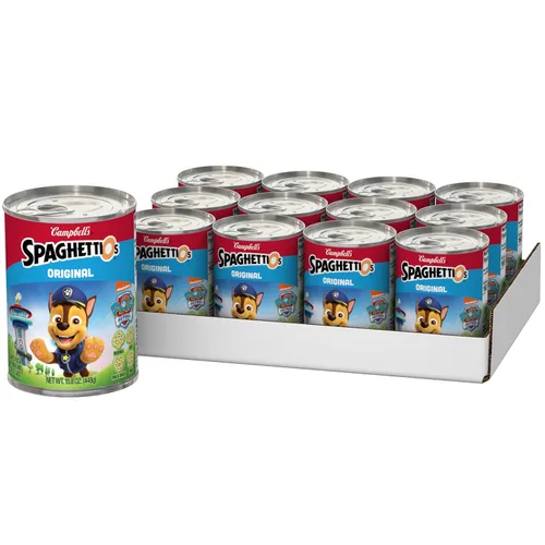 Vista 21 de SpaghettiOs Pasta enlatada con albóndigas A to Z's, lata de 15.6 onzas