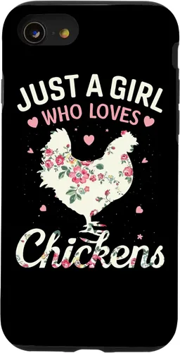 Vista 18 de Just A Girl Who Loves Chickens, Floral Farmer Girl Case for iPhone 17