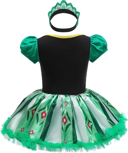 Vista 32 de Dressy Daisy Disfraz de princesa para bebé, disfraz de tutú de tul para cumpleaños, Halloween, traje con diadema