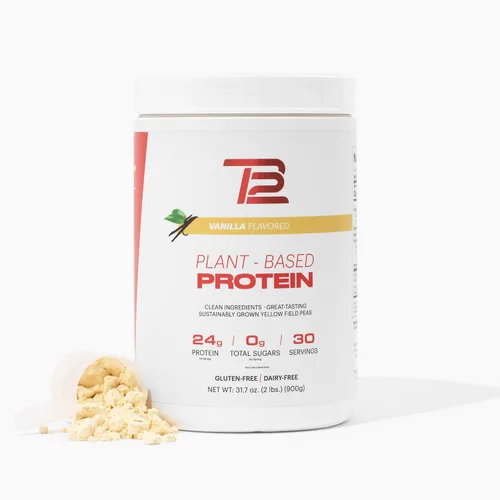 Vista 11 de TB12 Proteína en polvo a base de plantas de Tom Brady, 24g de proteína de guisante vegana, baja en azúcar, baja en carbohidratos, sin OMG, reemplazo