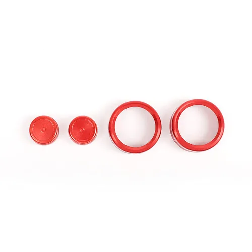 Vista 4 de Aleación de aluminio consola central de aire acondicionado Perillas Trim Car Accesorios para BMW Serie 3 E90 2005 2006 (rojo)