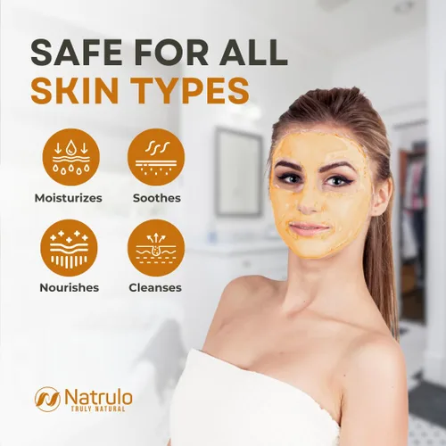 Vista 4 de Mascarilla facial de miel – Mascarilla facial calmante de avena natural para eczema, psoriasis, piel sensible seca – Alivio calmante para la piel