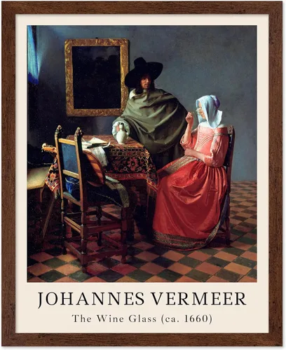 Vista 14 de Poster Master Póster vintage Johannes Vermeer – Impresión de pintura de vista retro de Delft – Vista del arte de Delft – Regalo para hombres