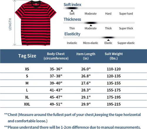 Vista 6 de Zengjo - Camiseta de manga corta a rayas para hombre