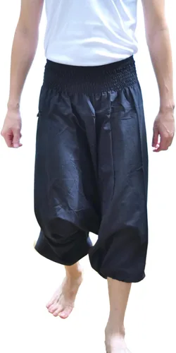 Vista 2 de Pantalones de estilo japonés para hombre, talla única, color marrón