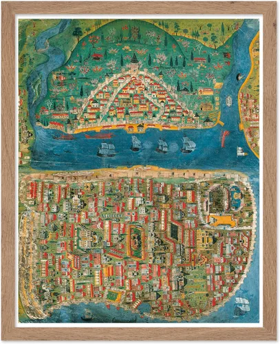 Vista 39 de Poster Master Póster retro de viaje con mapa monumental vintage de Florencia, arte italiano, gran regalo para hombres, mujeres, amantes