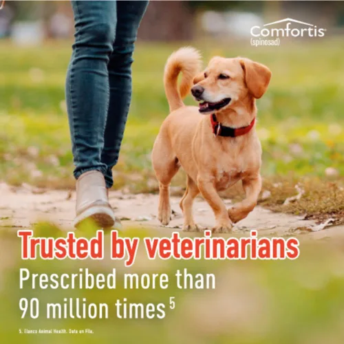 Vista 5 de Comfortis para perros 60.1-120 libras. 6 masticables, suministro para 6 meses