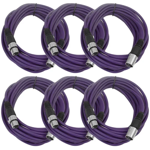 Vista 17 de SEISMIC AUDIO - SAXLX-2 - Paquete de 6 cables de conexión XLR macho a XLR hembra de 2 pies - Equilibrados - Cables de conexión de 2 pies