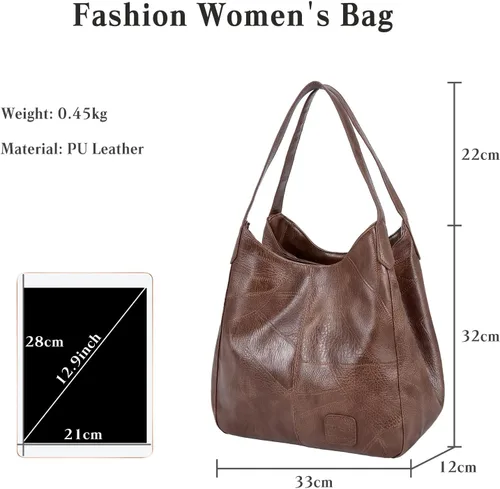 Vista 3 de FANDARE Bolsos de moda para mujer, impermeables, con asa superior, bolsa de hombro