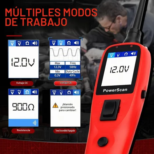 Vista 3 de Autel PowerScan PS100 Kit de sonda de circuito de alimentación – Herramienta de diagnóstico del sistema de circuito de automóvil de 12 V 24 V
