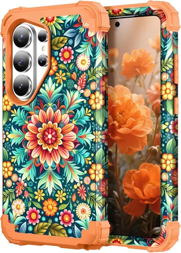Vista 120 de Hocase Funda para Samsung Galaxy S26 Ultra, mandala beige