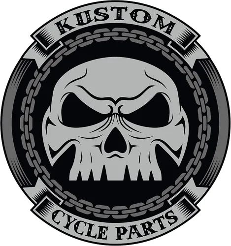 Vista 5 de Kustom Cycle Parts Campana de protección de motociclista rústica con bandera estadounidense "Evil Spirits". Nuestras campanas personalizadas son