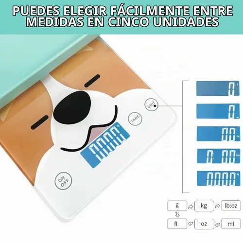 Vista 3 de Báscula digital para mascotas para animales pequeños, báscula de parto, mini báscula de equilibrio de peso de precisión de gramos, alta precisión ±