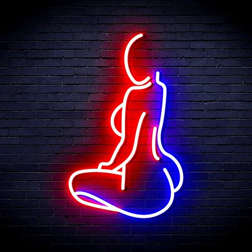 Vista 28 de ADVPRO Señora Back Shape Flex Silicone LED Neon Sign - Azul - st16s32-fnu0267-b