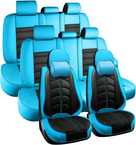 Vista 24 de Funda de asiento de auto de 7 asientos para Nissan Armada 2004-2023, funda de asiento duradera, resistente al desgaste, impermeable, transpirable