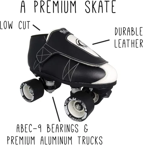 Vista 2 de VNLA Patines de Jam Tuxedo Junior - Patines de Roller Unisex para Interiores para Trucos, Jam y Patinaje de Velocidad