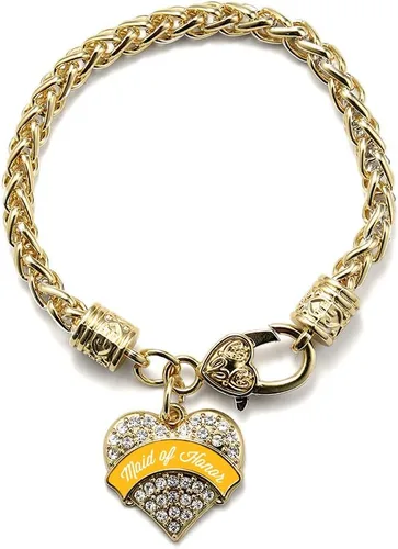 Vista 247 de Inspired Silver - Pulsera de plata con dije de corazón pavé con circonitas cúbicas