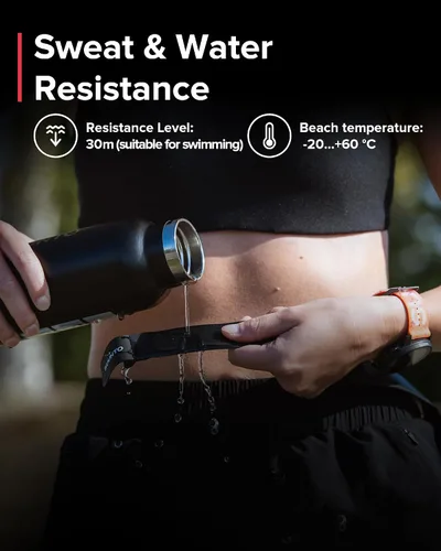 Vista 5 de SUUNTO Cinturón inteligente de frecuencia cardíaca: seguimiento superior de la frecuencia cardíaca, ajuste cómodo, negro