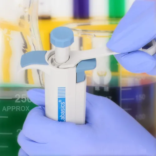 Vista 5 de Labasics Controlador de pipeta de canal único, pipeta de micropipeta de volumen variable ajustable con cono de punta reemplazable para investigación