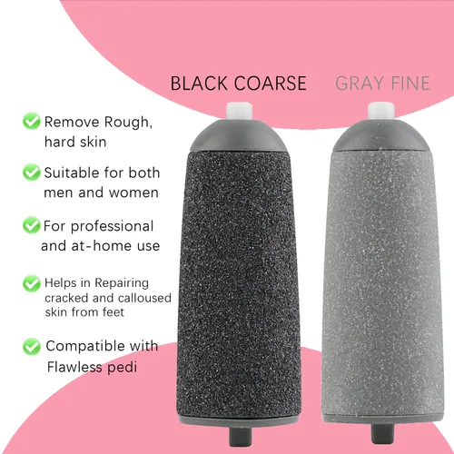 Vista 3 de Paquete de 6 rodillos de repuesto compatibles con Finishing Touch Flawless Pedi lima de herramientas eléctricas incluye un cepillo de limpieza