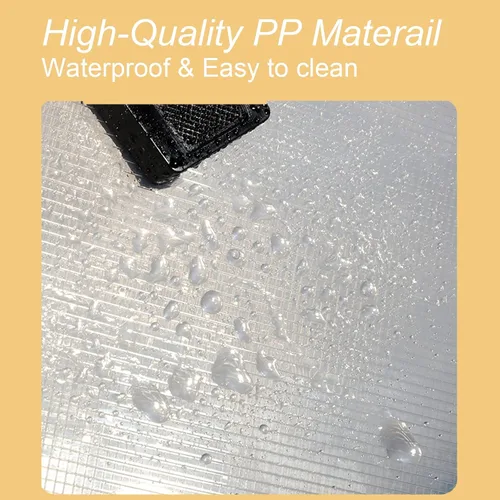 Vista 3 de 12x16.5 Portafolio A3 PP Plástico Transparente Oxford Tela Borde Impermeable Negro 1 Paquete